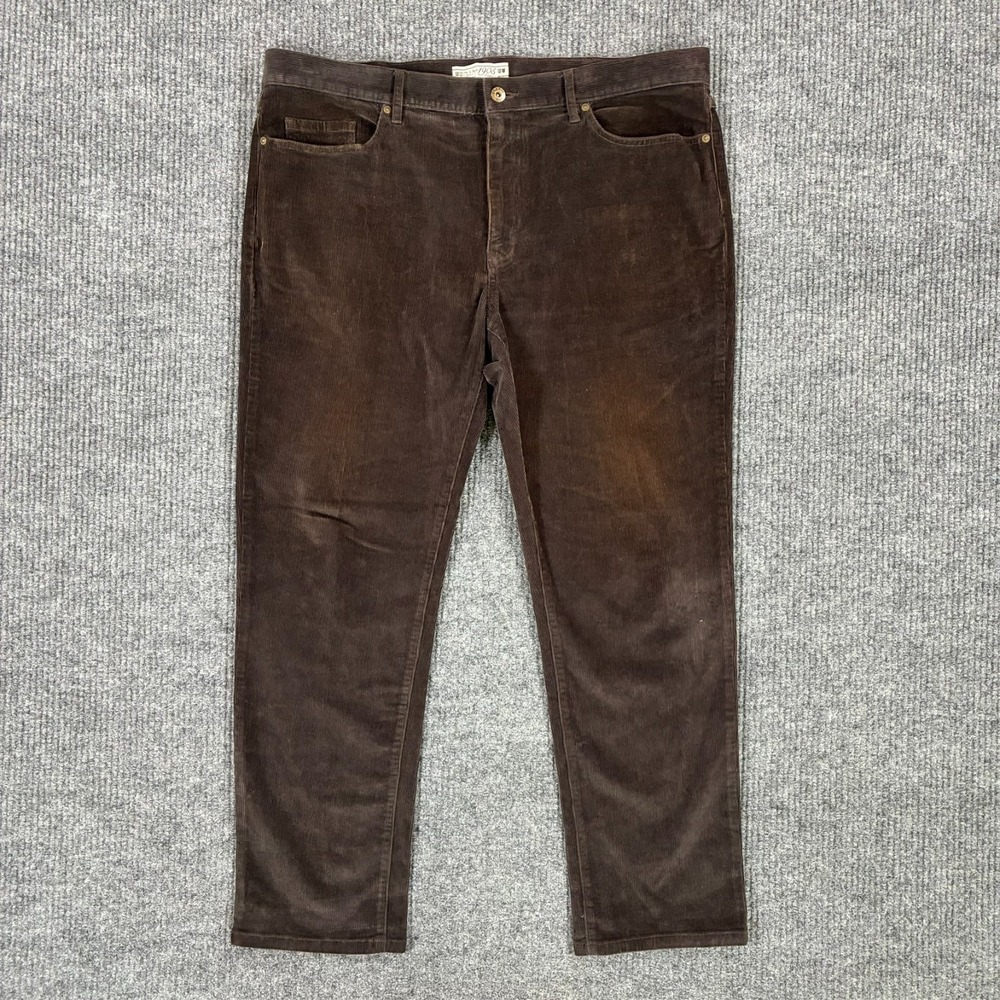 JoS. A. Bank 1905 Corduroy Pants Mens 40x30 Brown Tailored Fit Stretch Casual